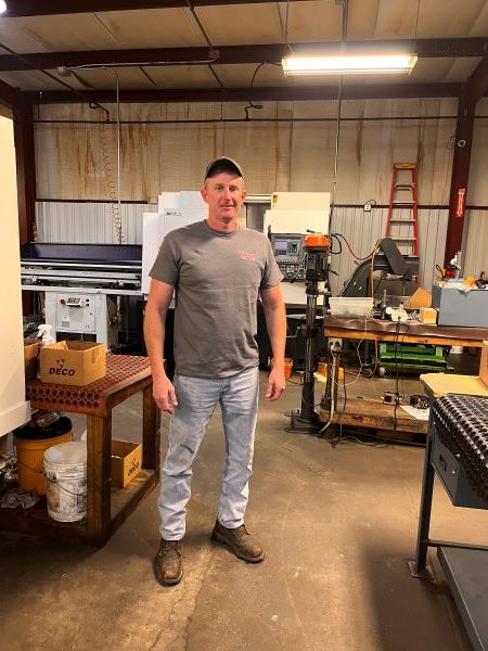 Scott Trulock on the factory floor of Trulock Chokes.